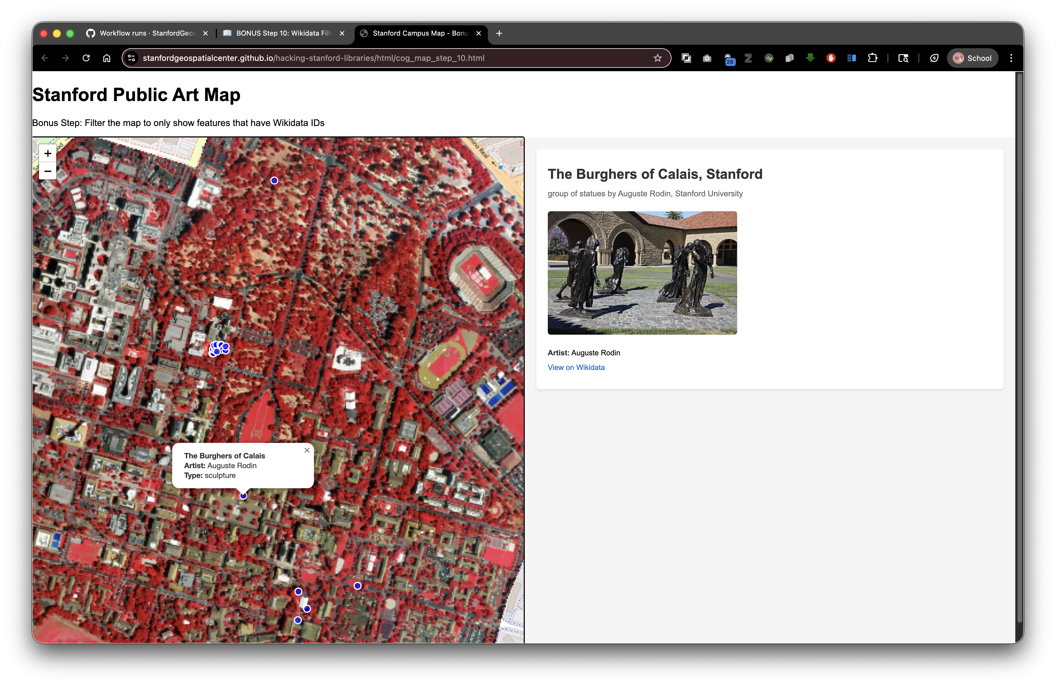 Bonus Step 10: Filtered view showing only artworks with Wikidata IDs for enhanced data quality
